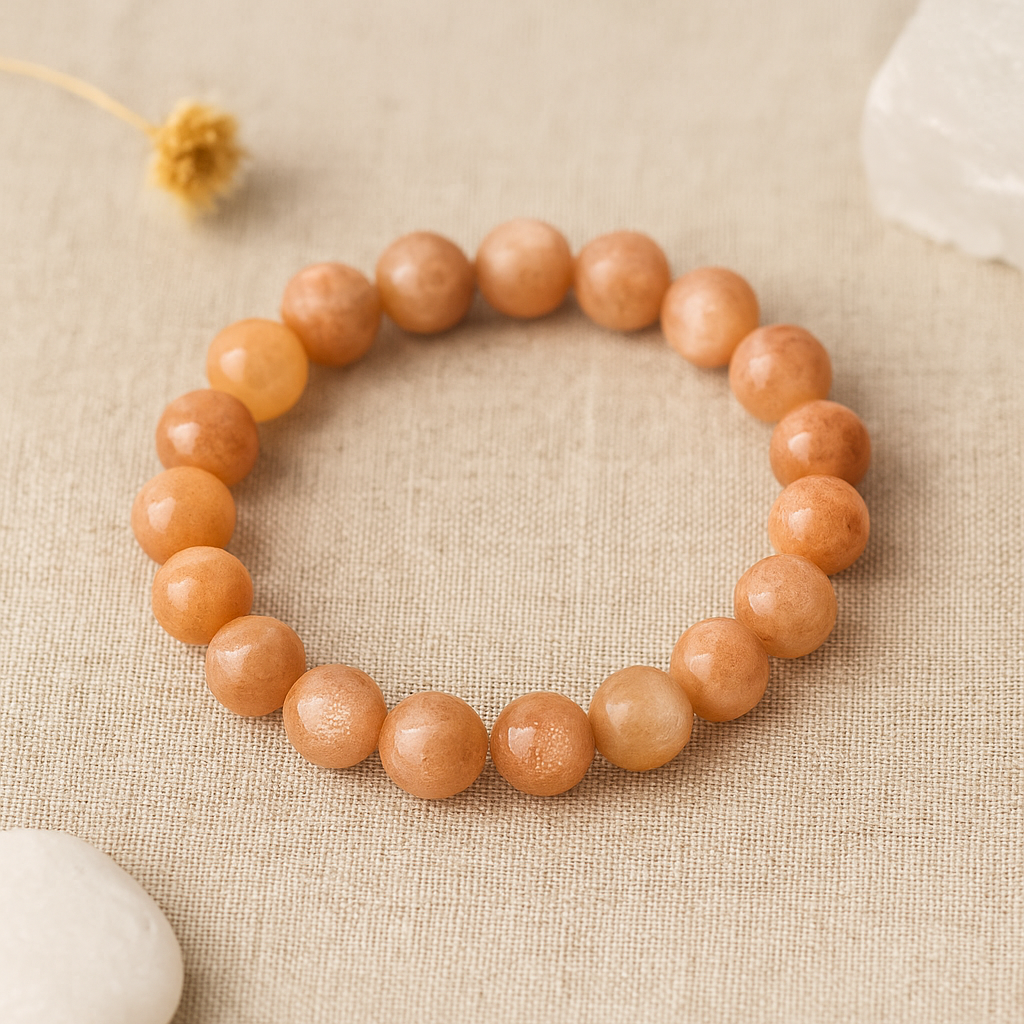 Bracelet en perles de Pierre de soleil véritable