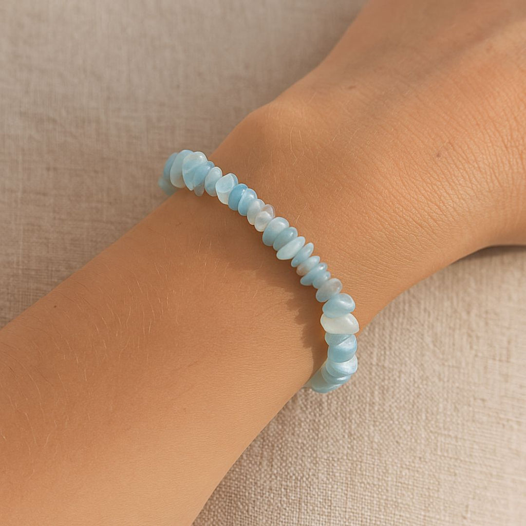 Bracelet baroque en Aigue-marine