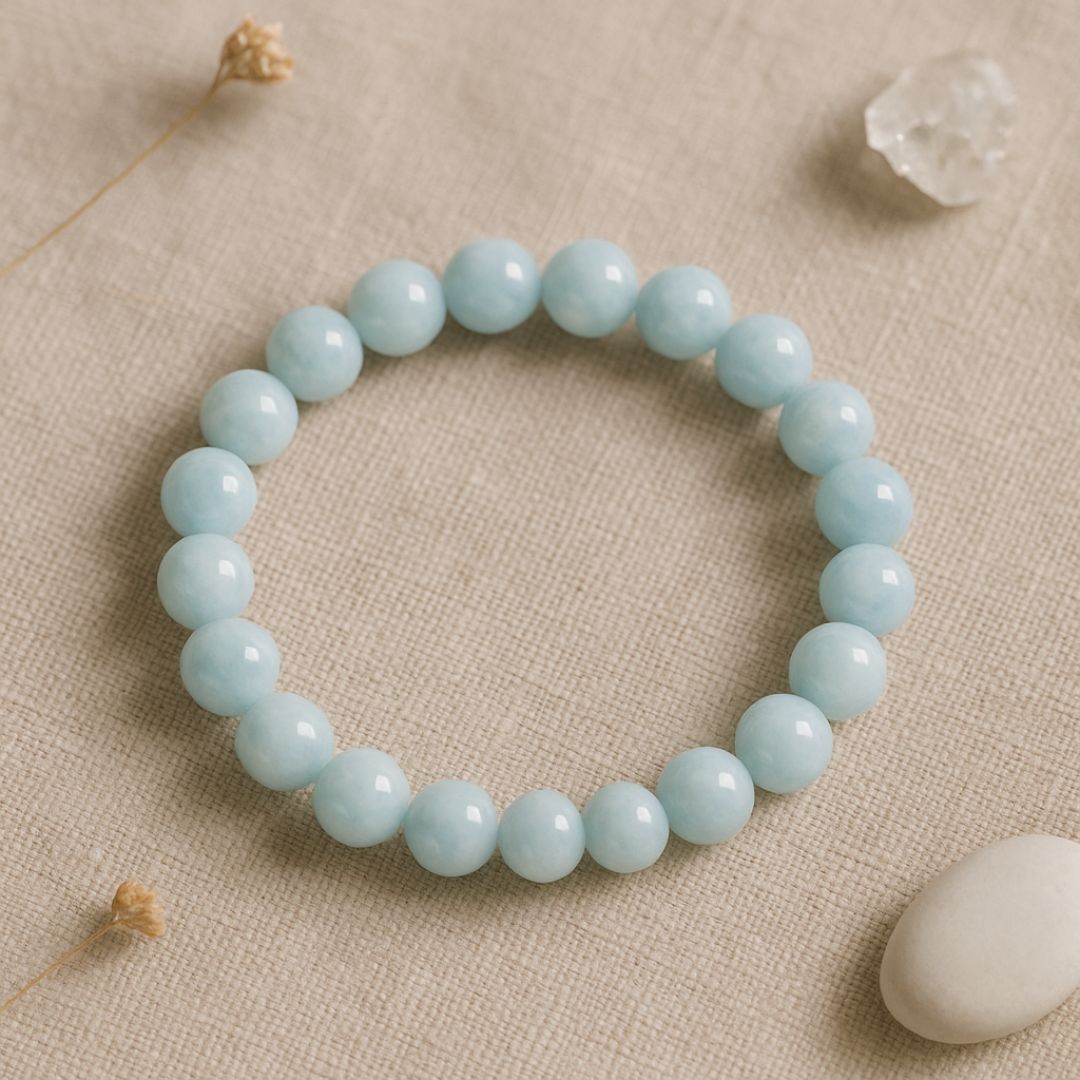 Bracelets en perles d'Aigue Marine