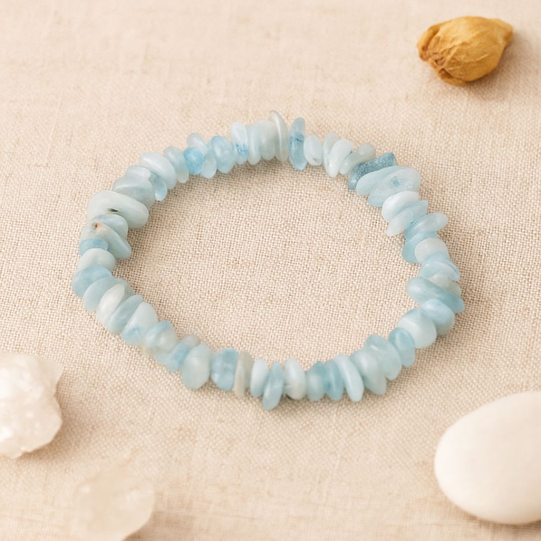 Bracelet baroque en Aigue-marine