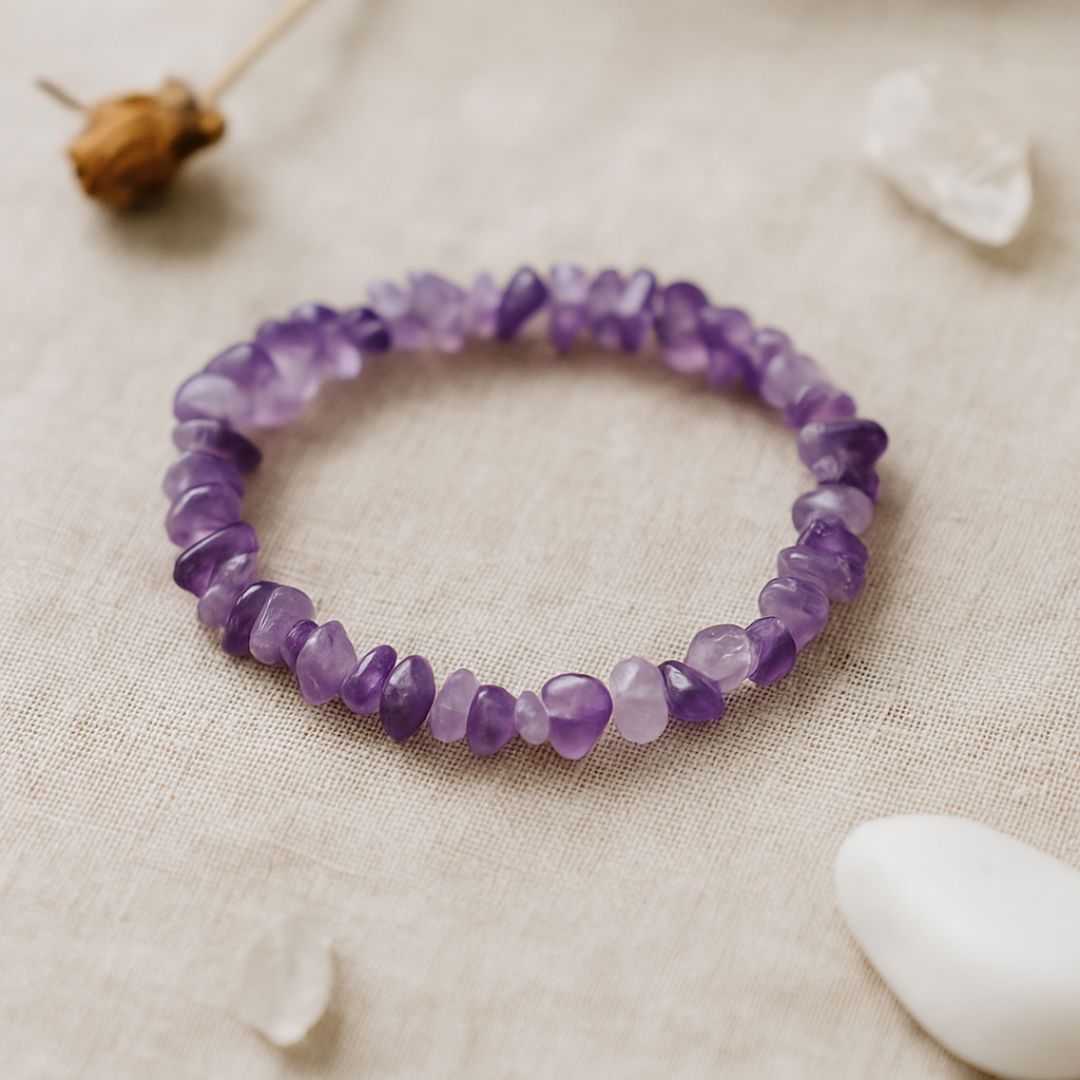 Bracelet baroque en Améthyste