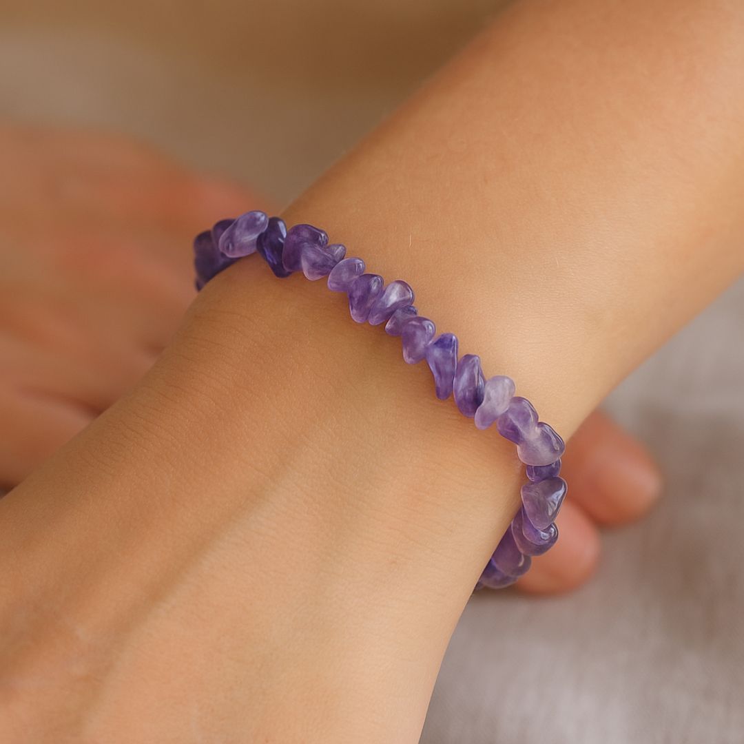 Bracelet baroque en Améthyste