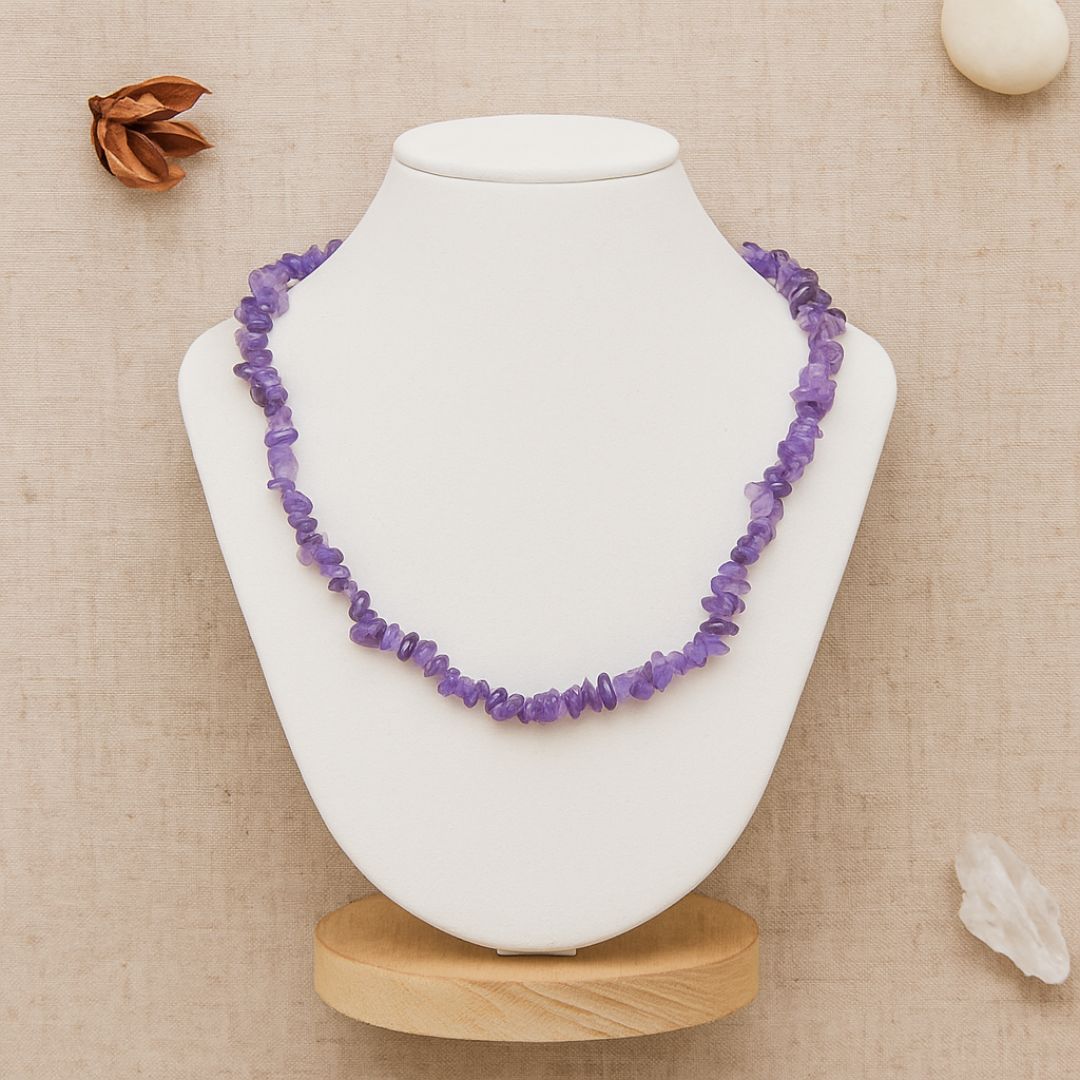 Collier baroque en Améthyste