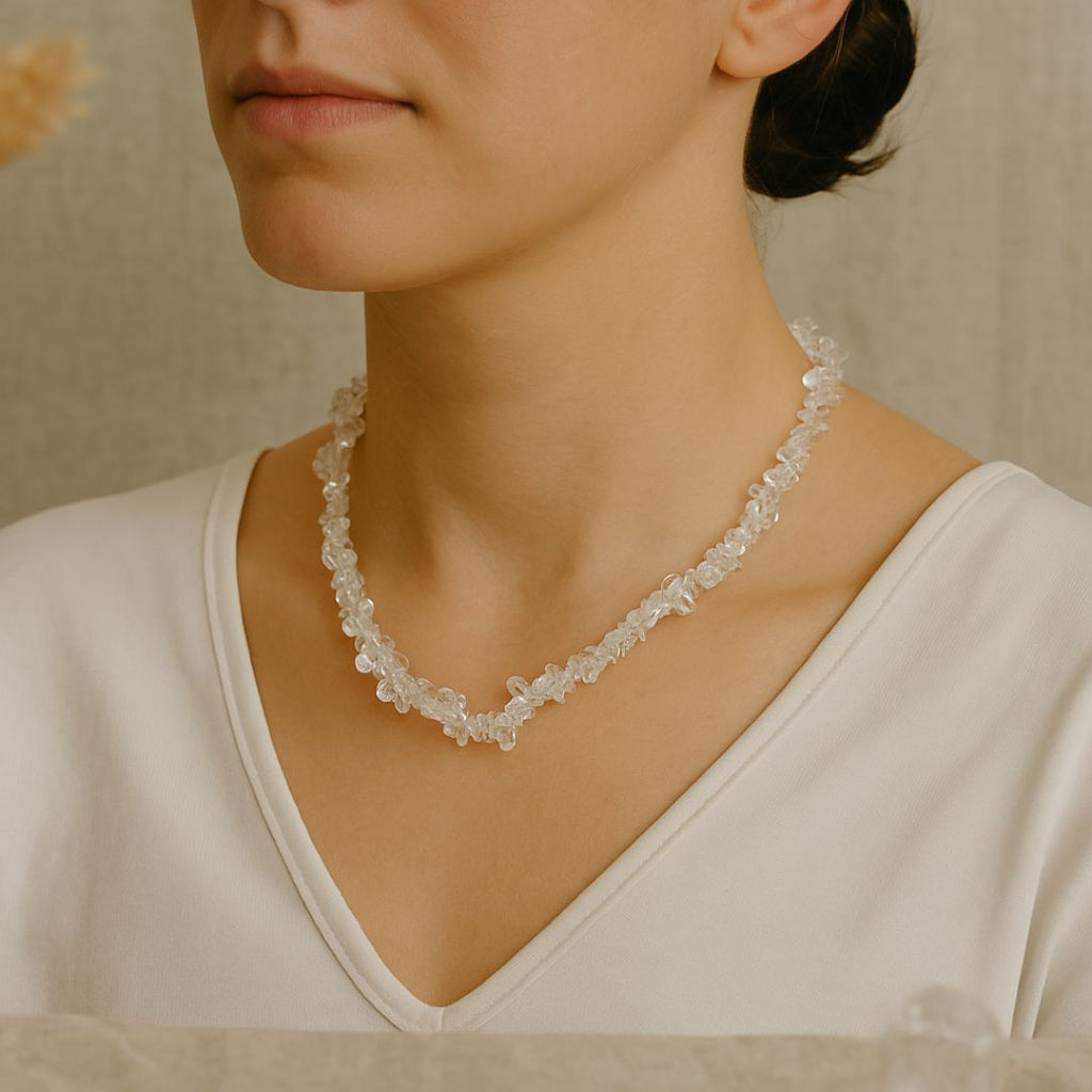 Collier baroque en Cristal de Roche