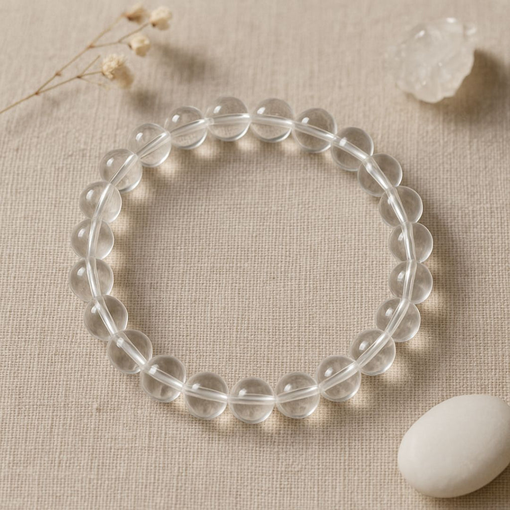 Bracelet en perles de Cristal de Roche