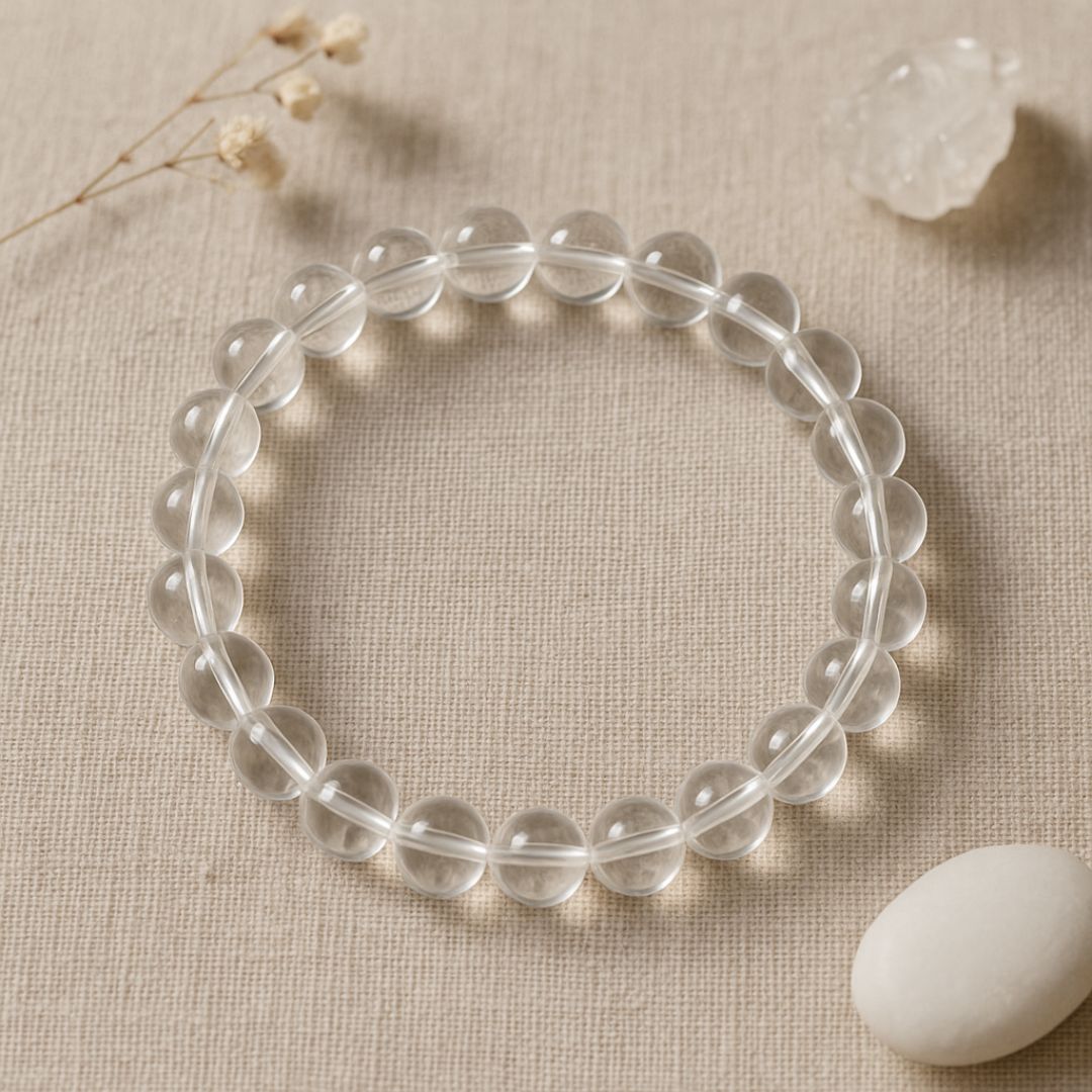 Bracelet en perles de Cristal de Roche