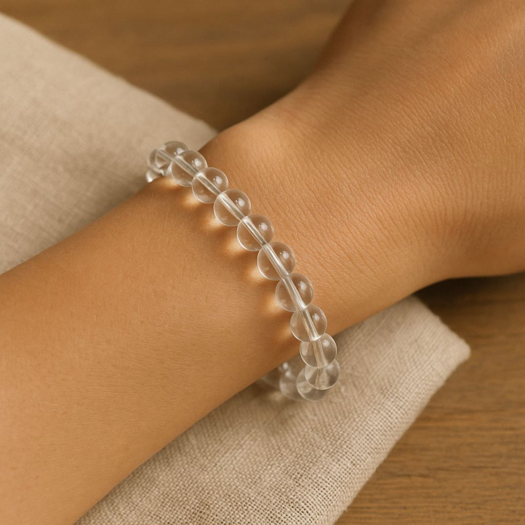 Bracelet en perles de Cristal de Roche