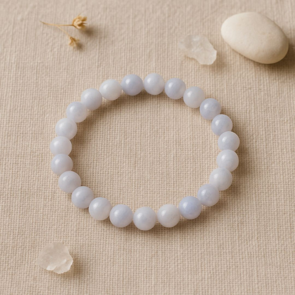 Bracelet en perles de Calcédoine