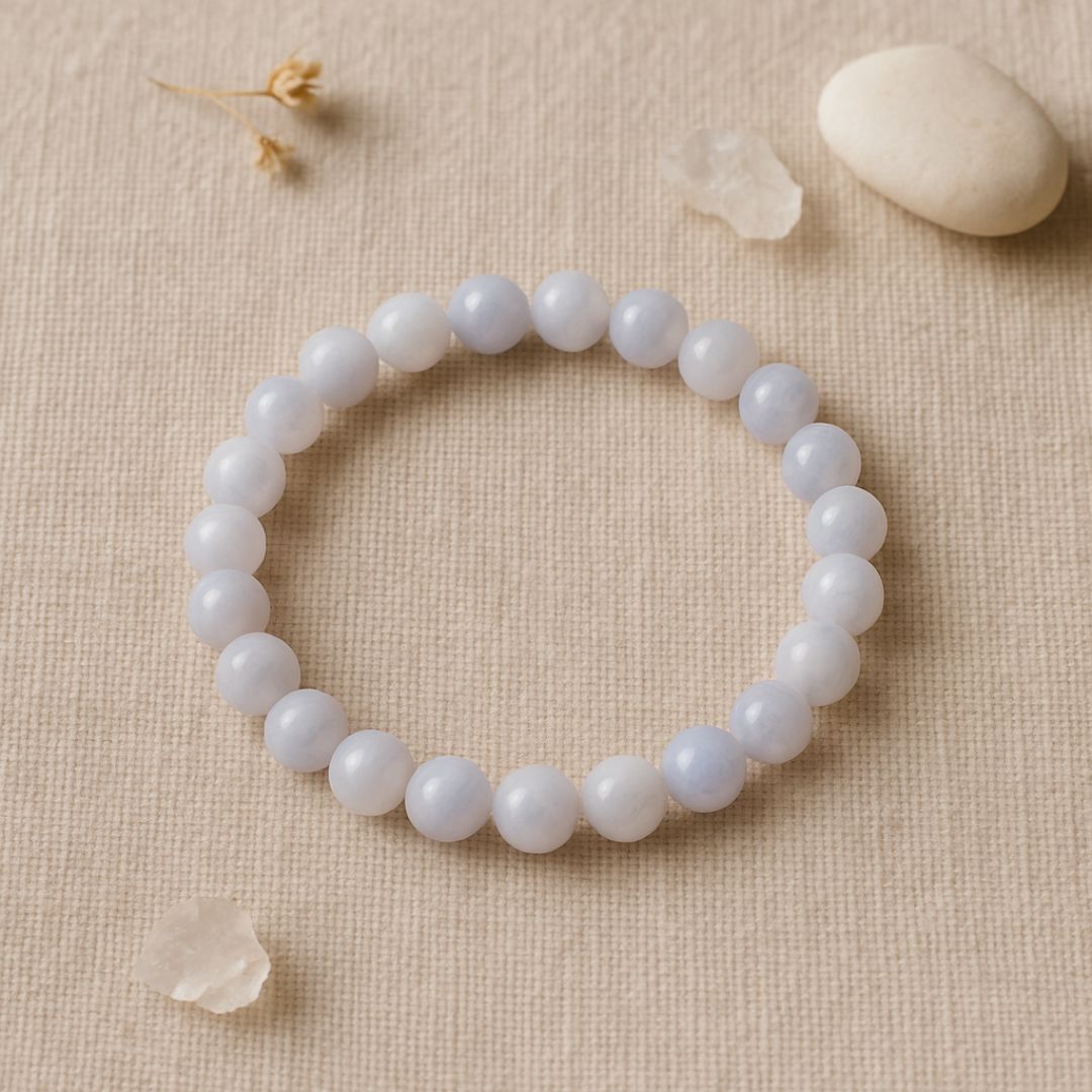 Bracelet en perles de Calcédoine