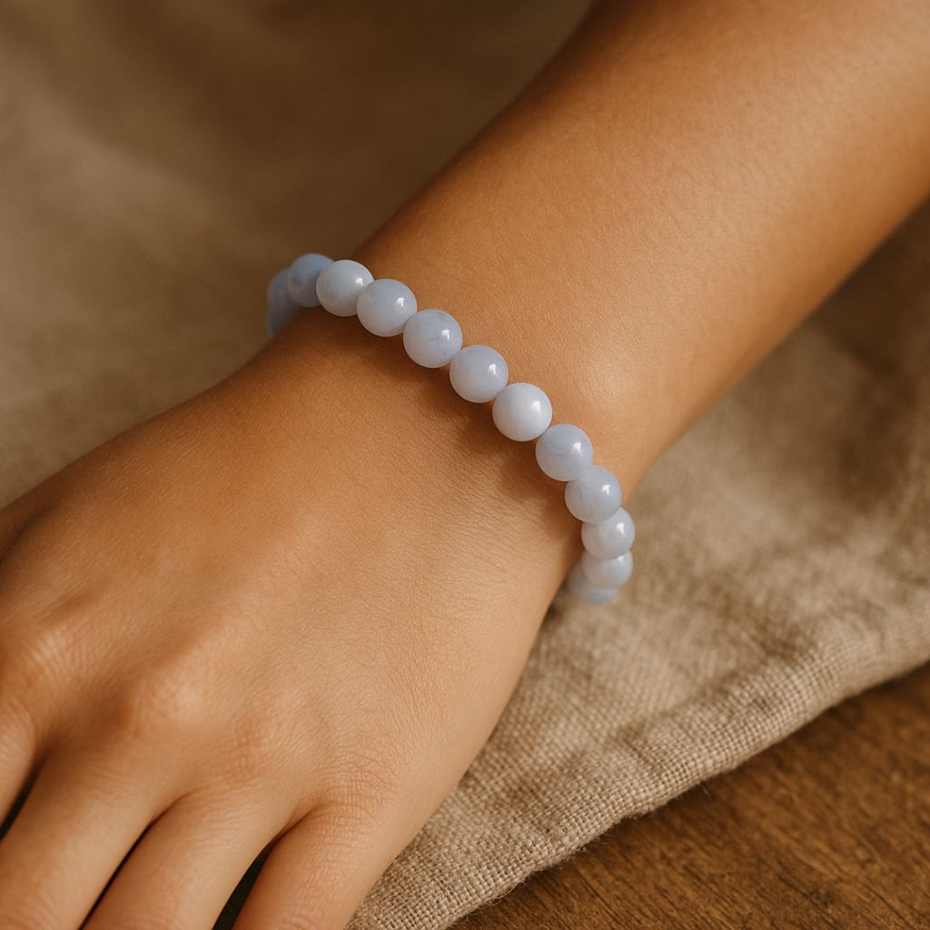 Bracelet en perles de Calcédoine