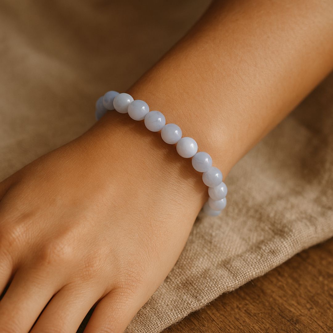 Bracelet en perles de Calcédoine