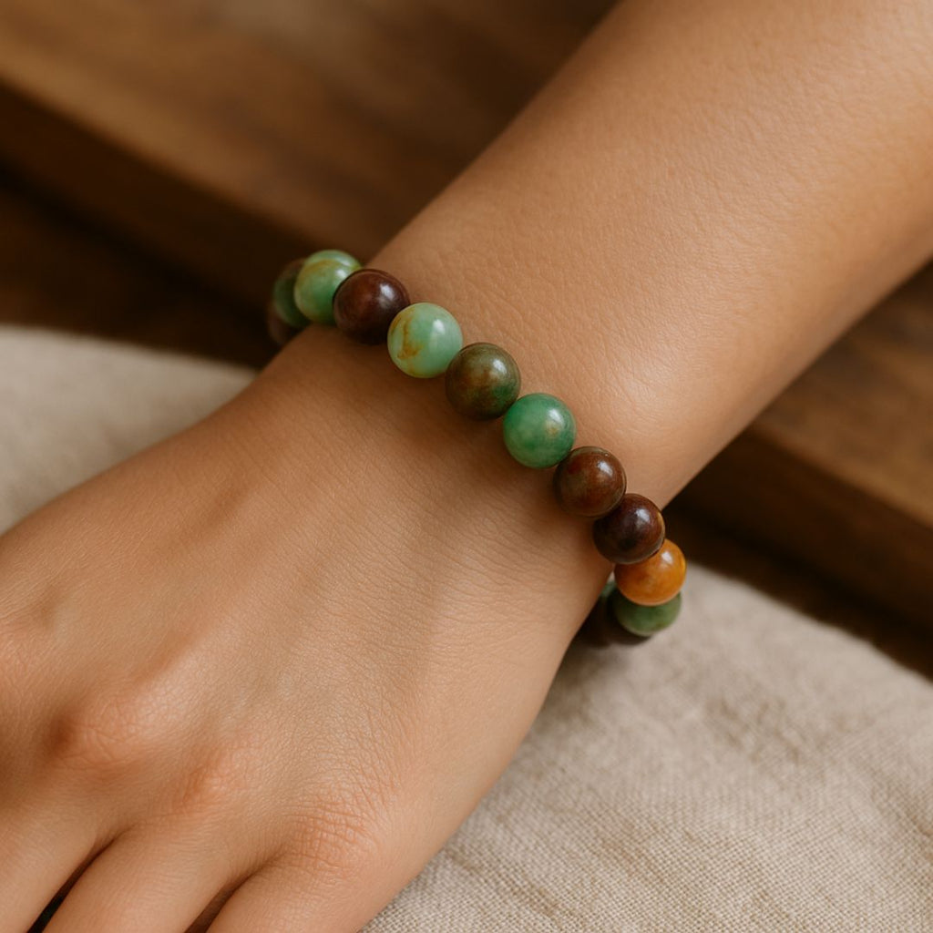 Bracelet en perles de Chrysoprase