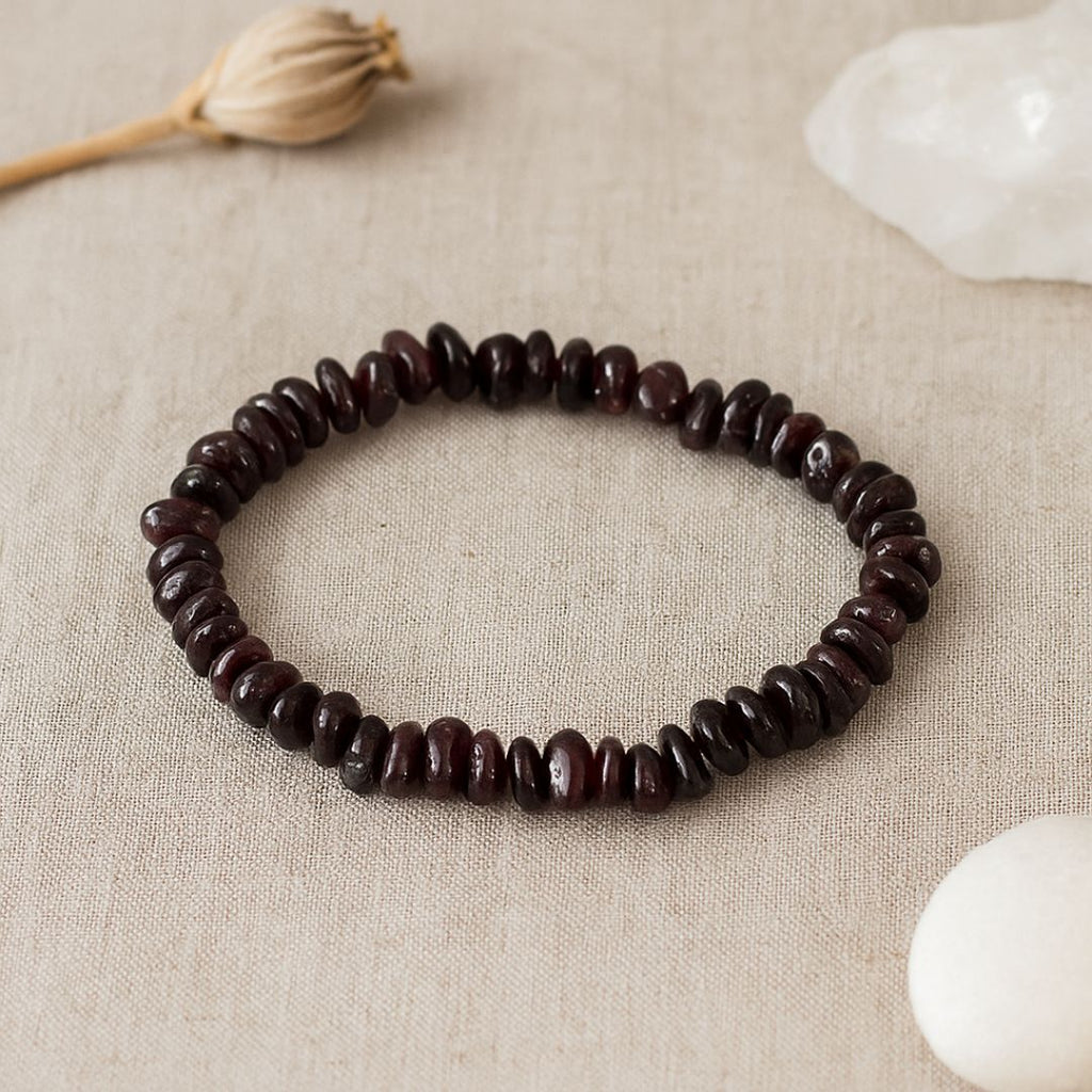 Bracelet baroque en Grenat