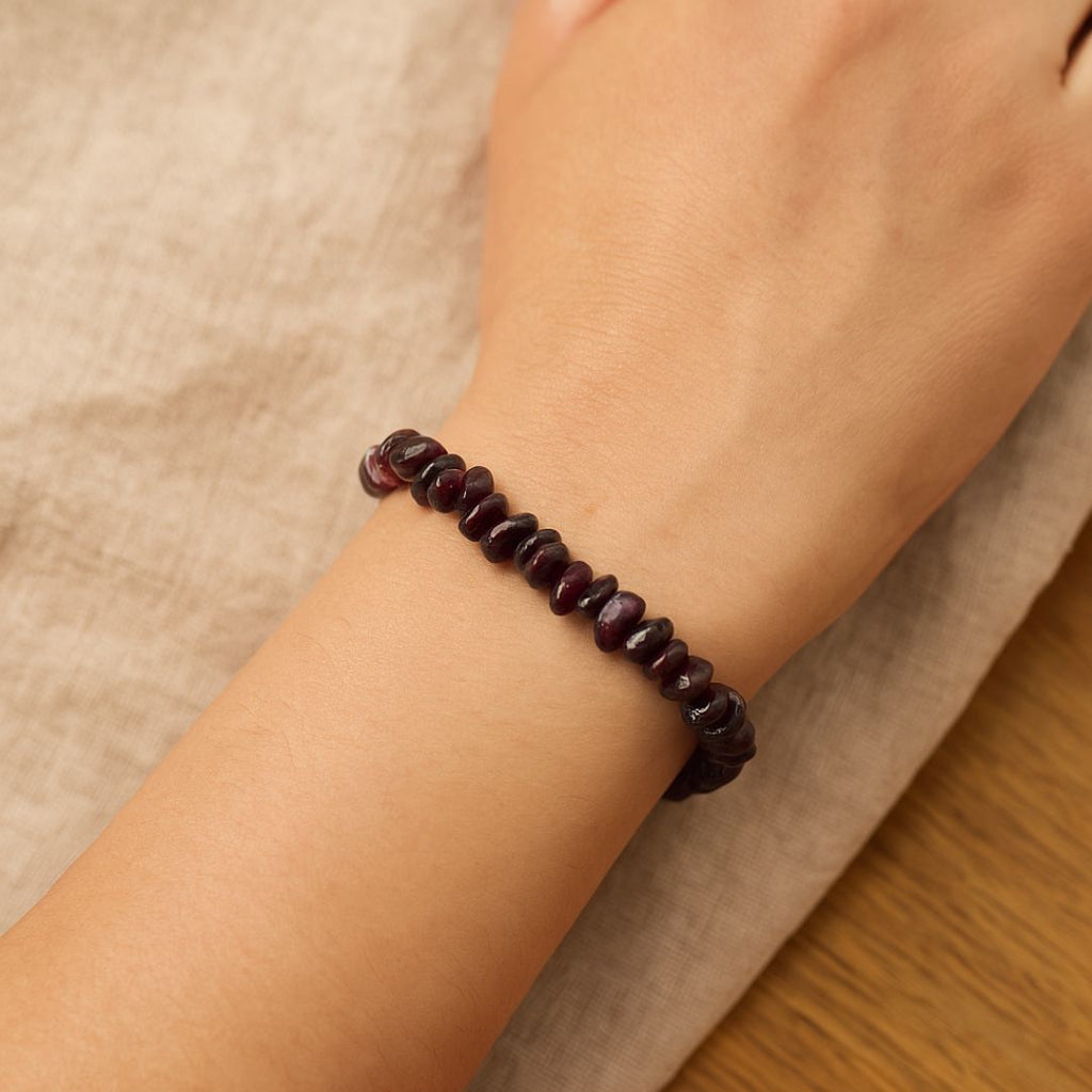 Bracelet baroque en Grenat
