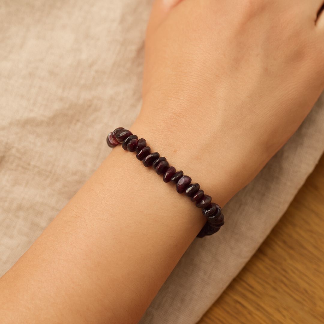 Bracelet baroque en Grenat