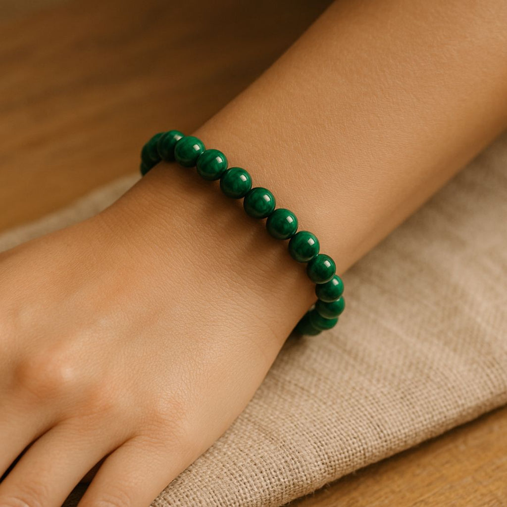 Bracelet en perles de Malachite