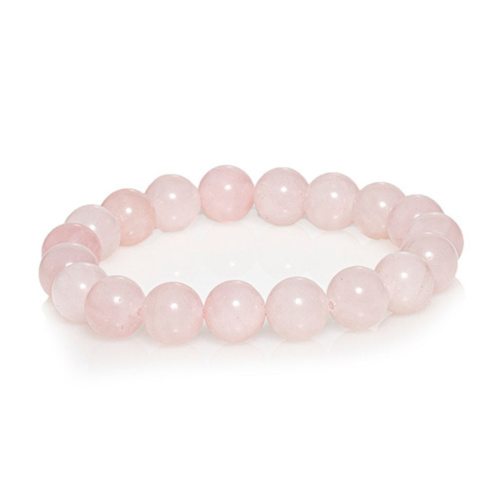 Bracelet en perles de Quartz rose