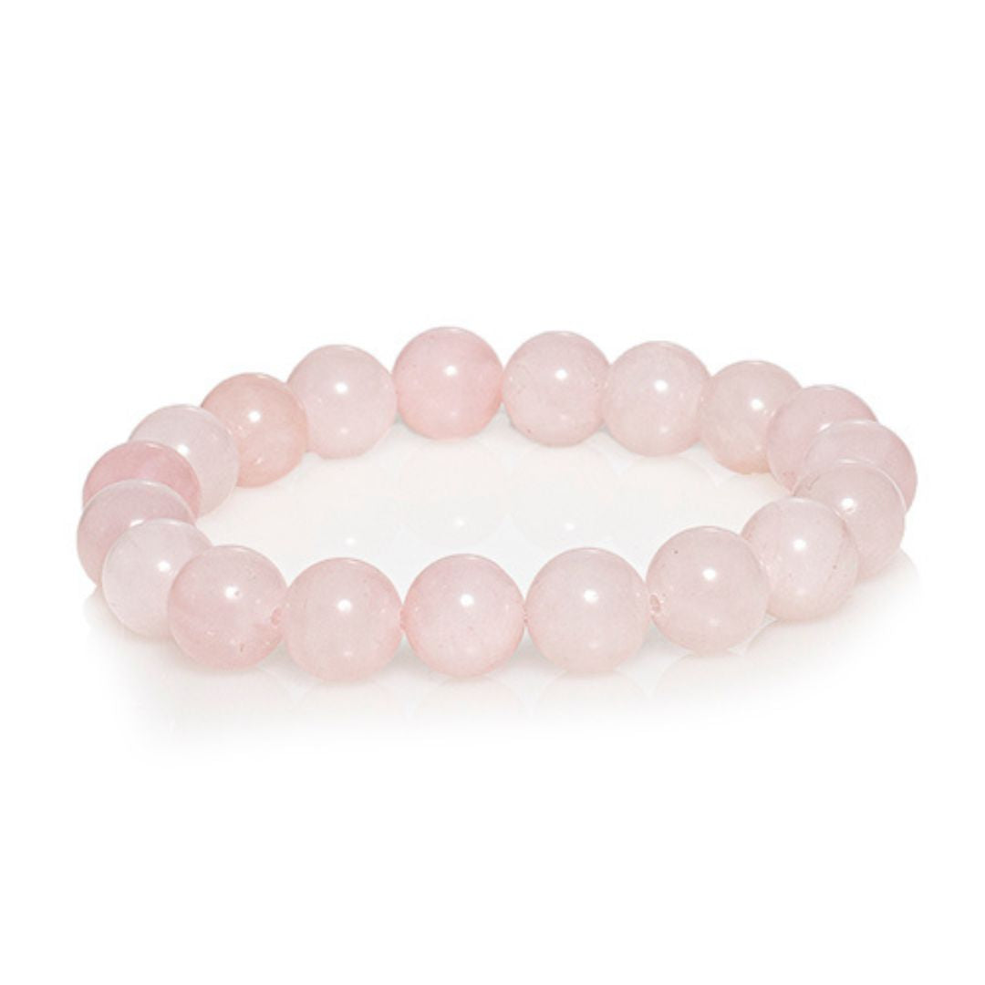 Bracelet en perles de Quartz rose