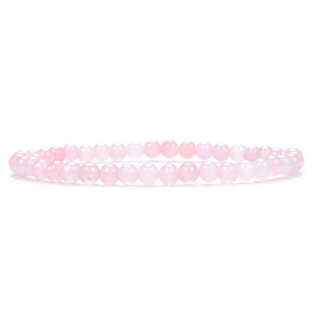 Bracelet en perles de Quartz rose