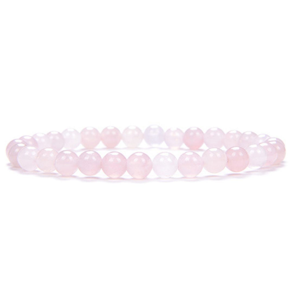 Bracelet en perles de Quartz rose