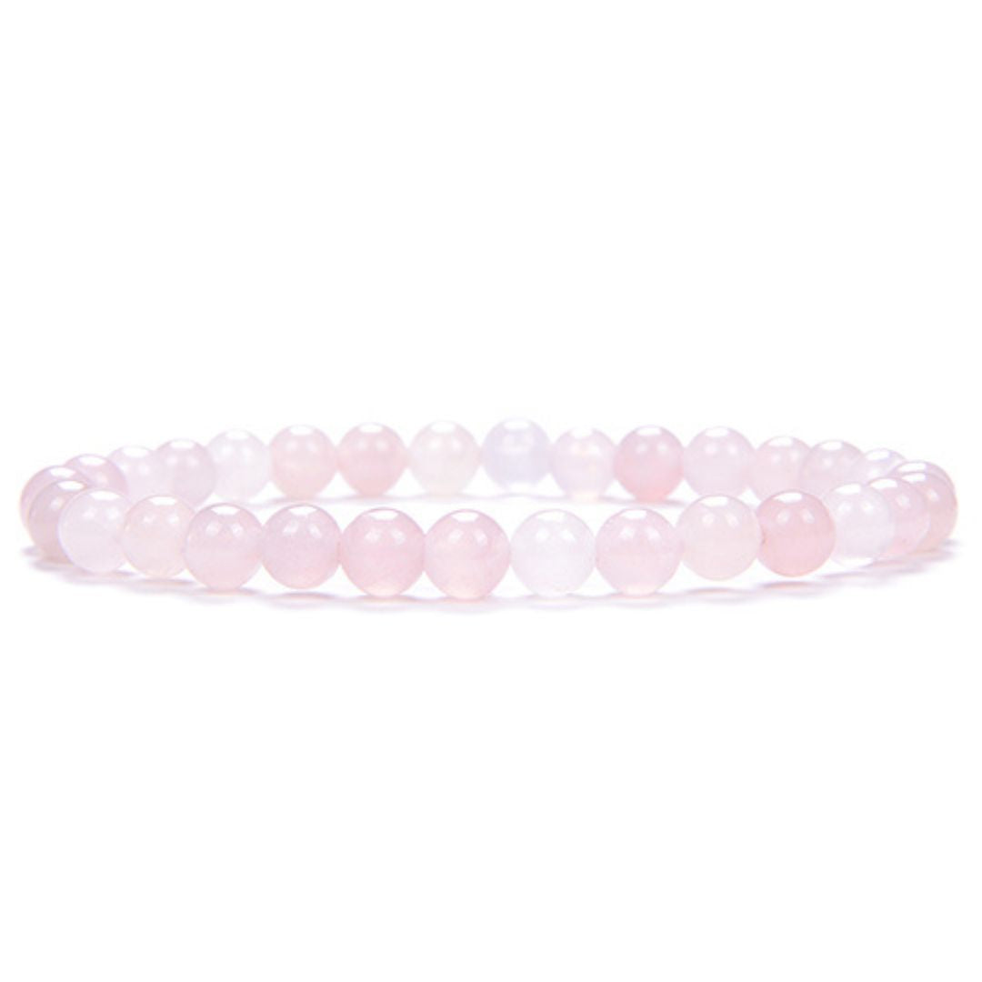 Bracelet en perles de Quartz rose