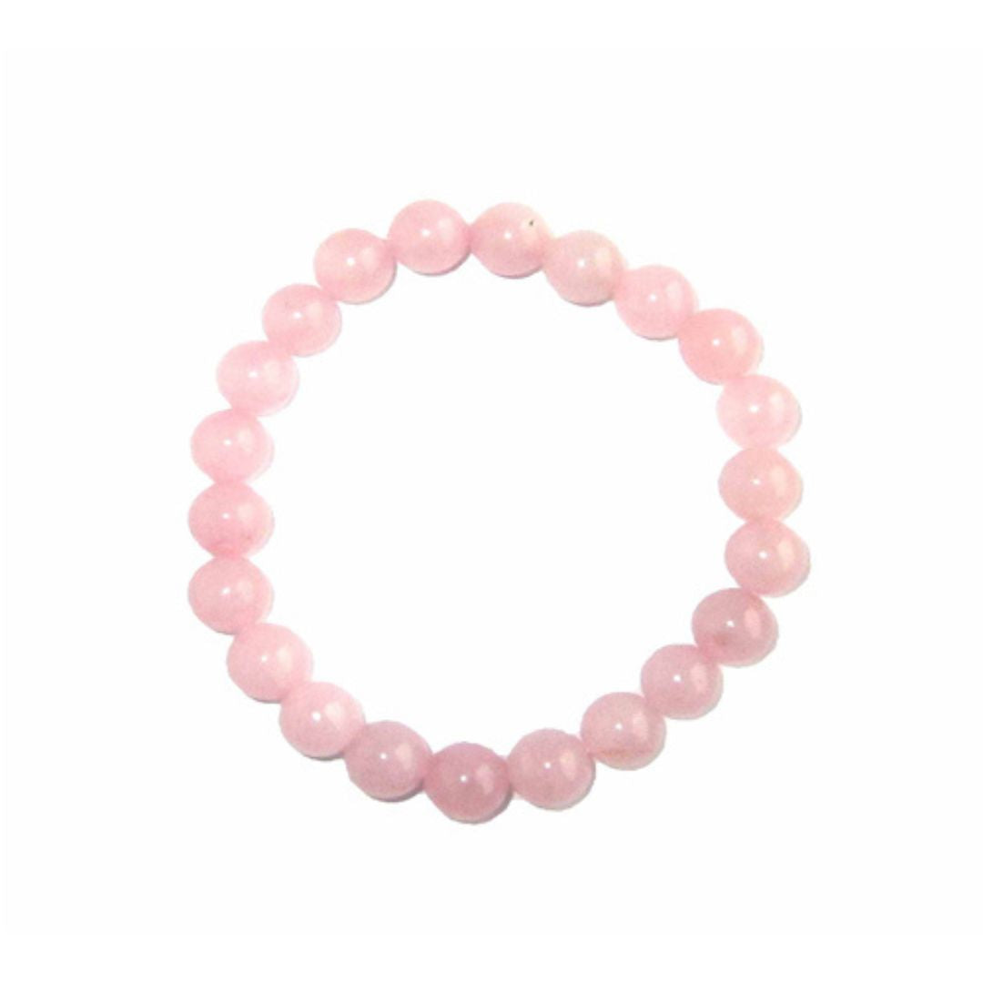 Bracelet en perles de Quartz rose