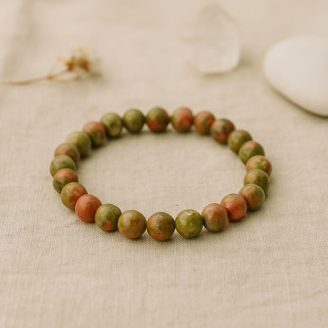 Bracelet en perles d'Unakite