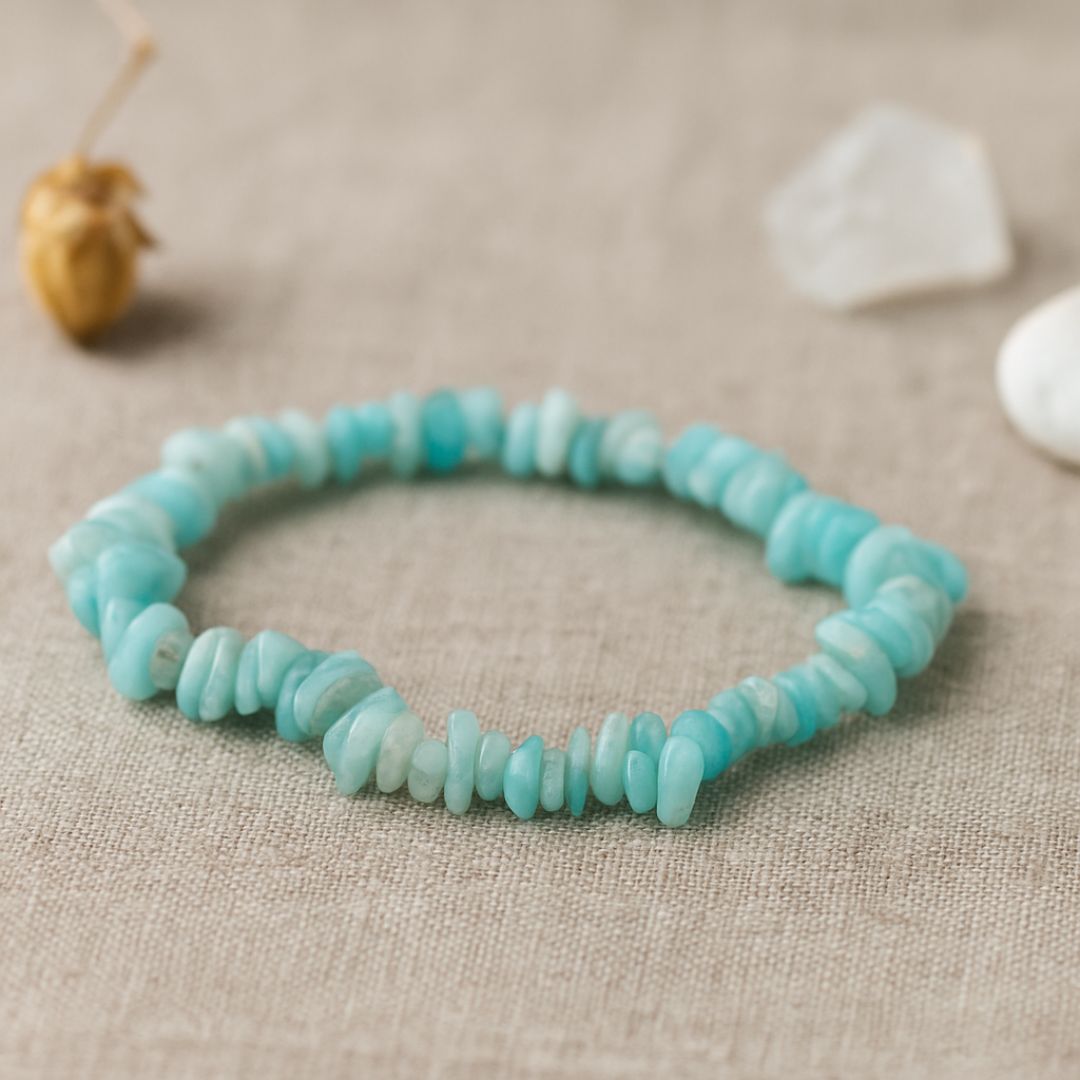 Bracelet baroque en Amazonite