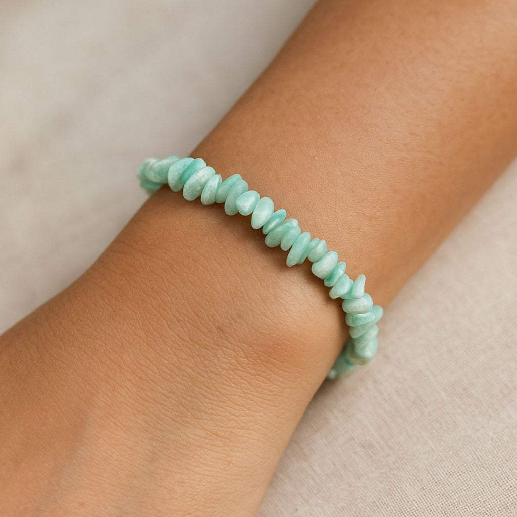 Bracelet baroque en Amazonite