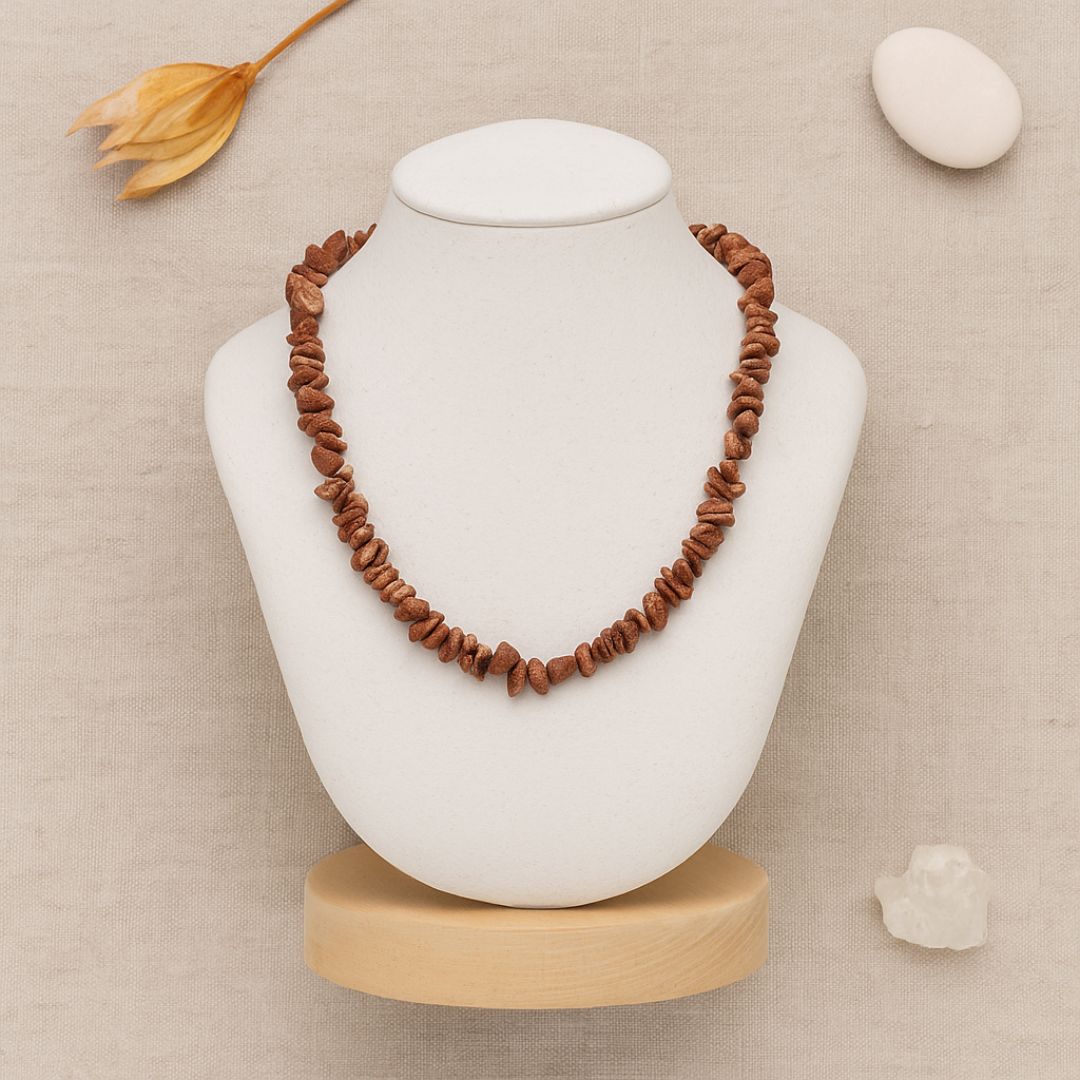 Collier baroque en Pierre de soleil de synthèse