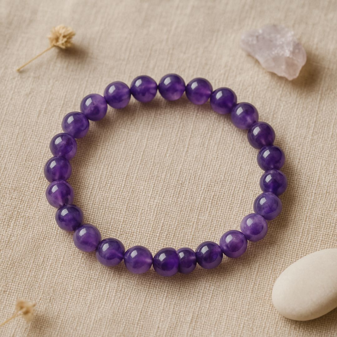 Bracelet en perles d'Améthyste