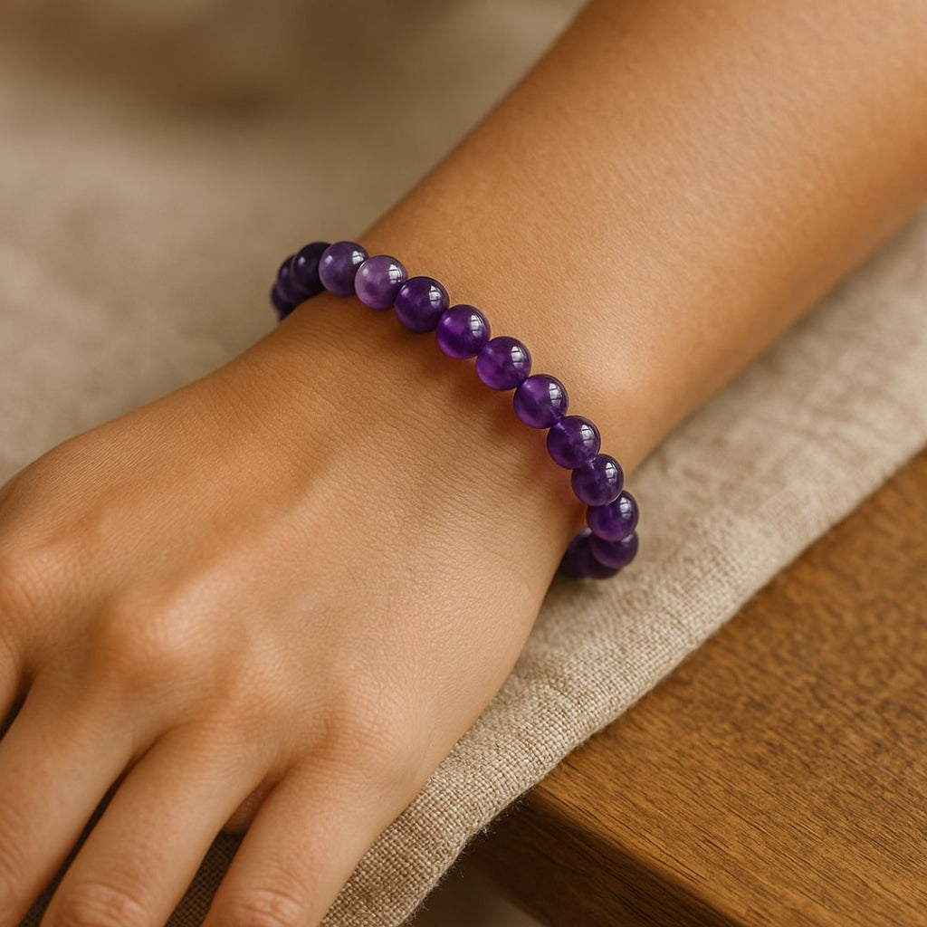 Bracelet en perles d'Améthyste