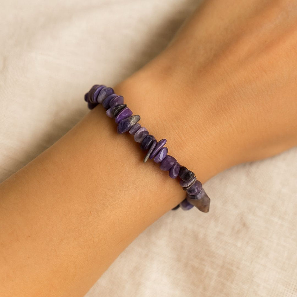 Bracelet baroque en Charoïte