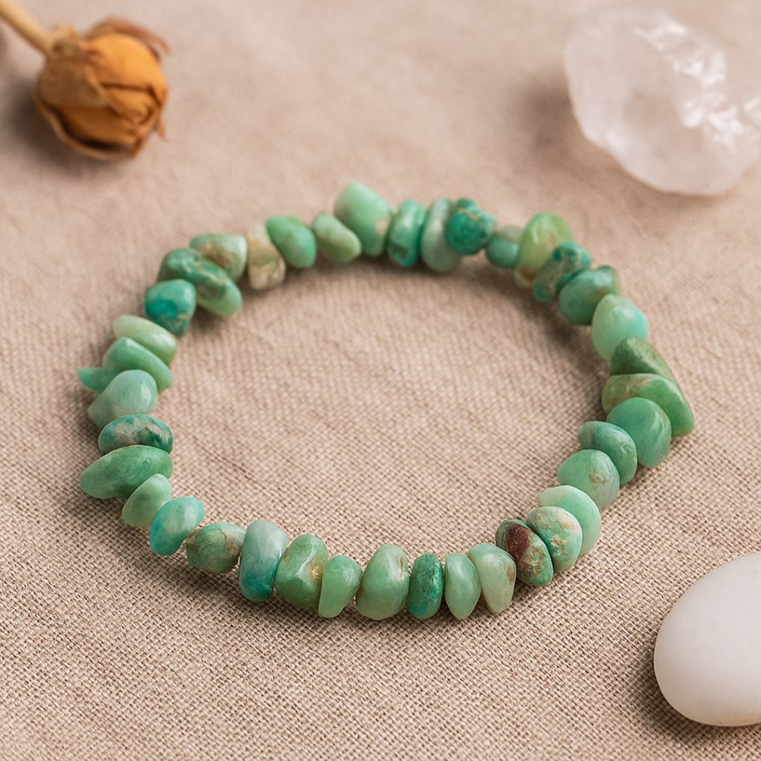 Bracelet baroque en Chrysoprase