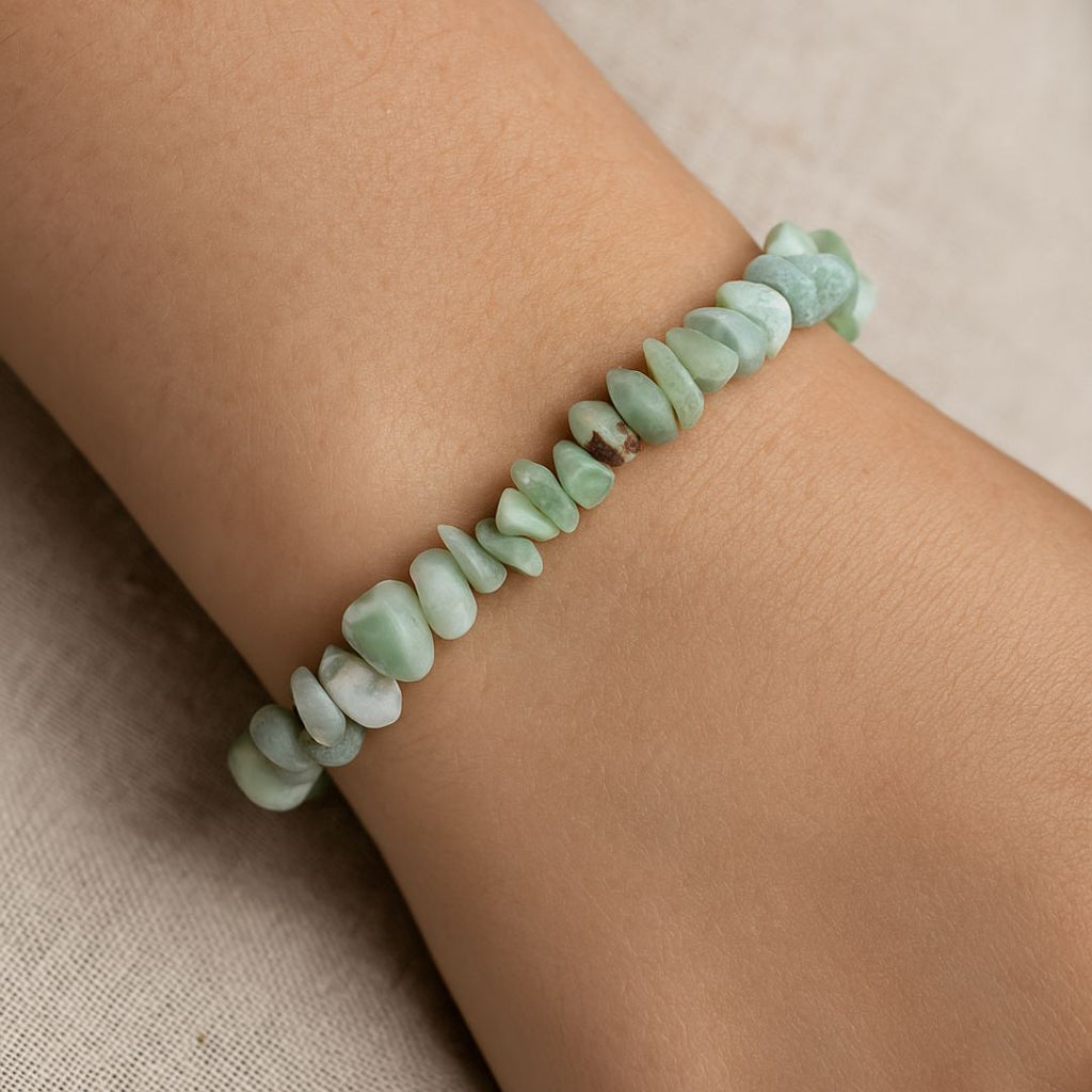 Bracelet baroque en Chrysoprase