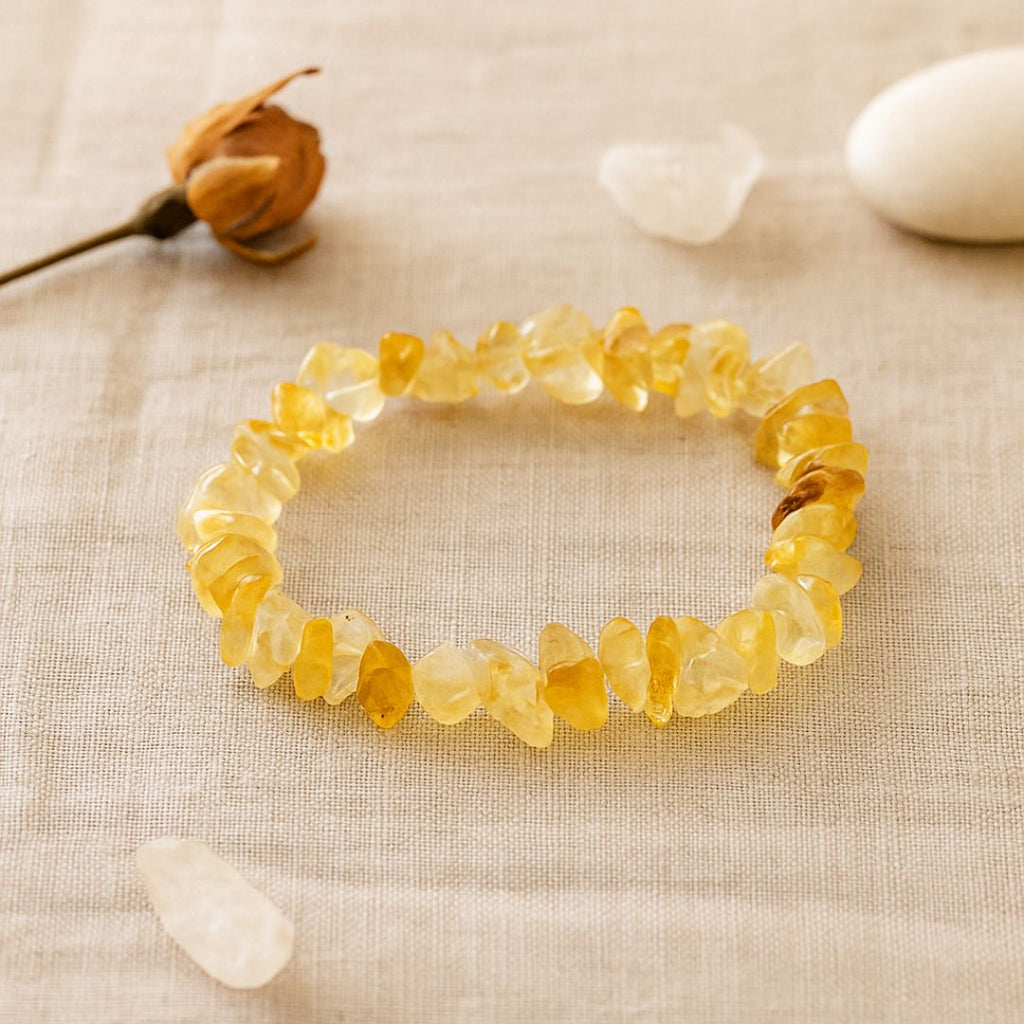 Bracelet baroque en Citrine