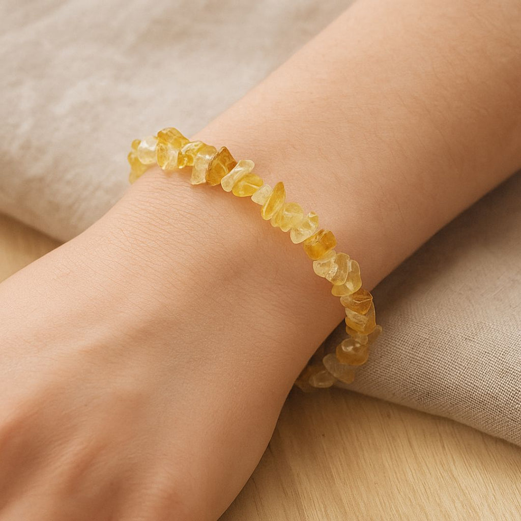 Bracelet baroque en Citrine
