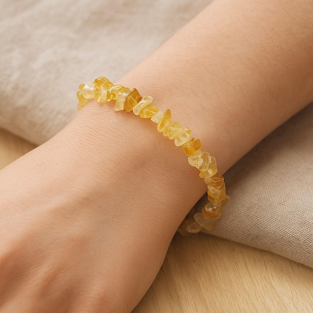 Bracelet baroque en Citrine