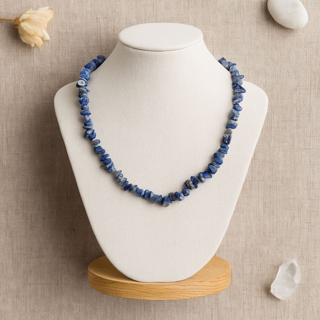 Collier baroque en Sodalite