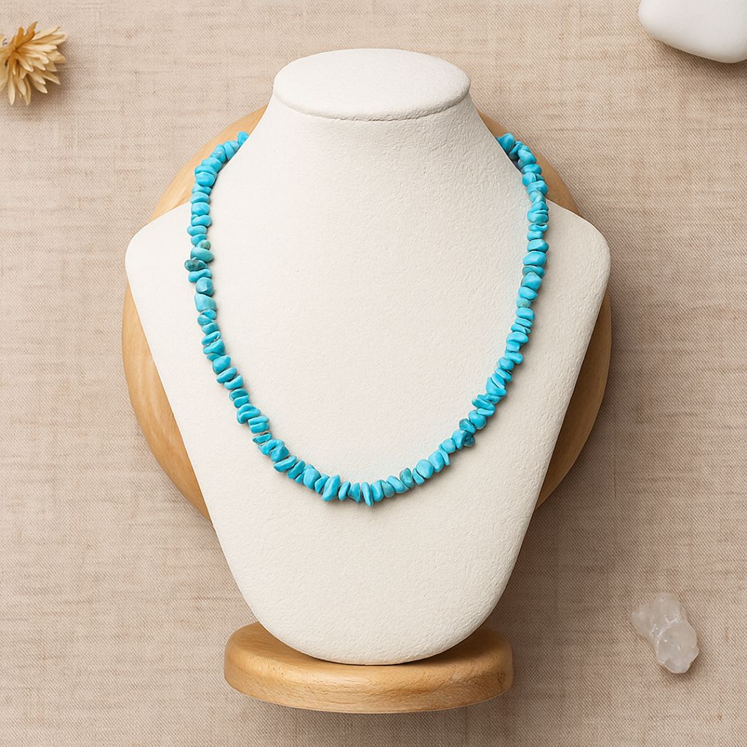 Collier baroque en Turquoise reconstituée