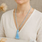 Collier Mala facetté en Aigue Marine