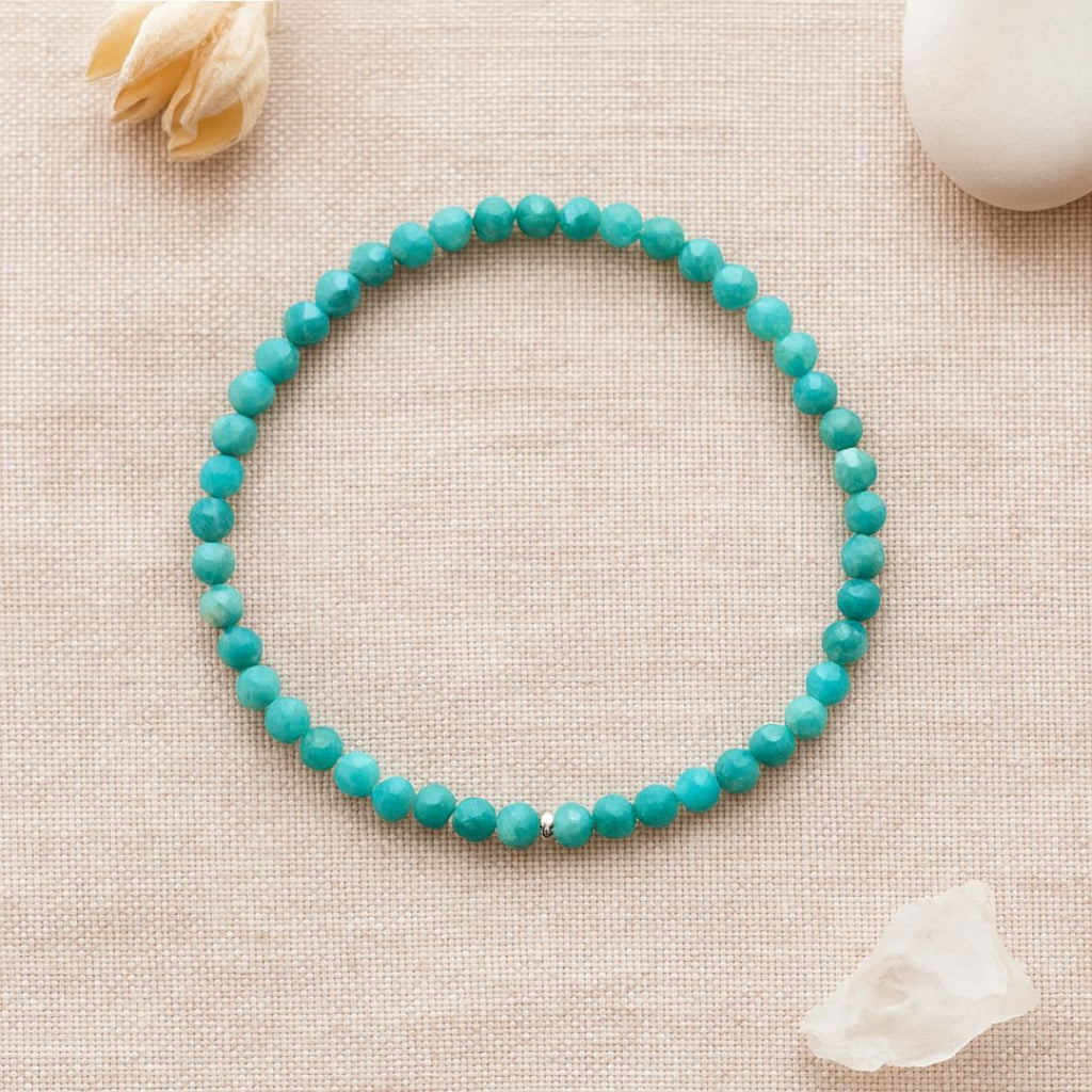 Bracelet facetté en Amazonite