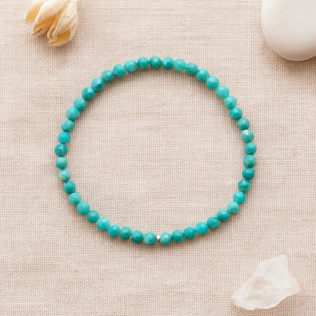 Bracelet facetté en Amazonite