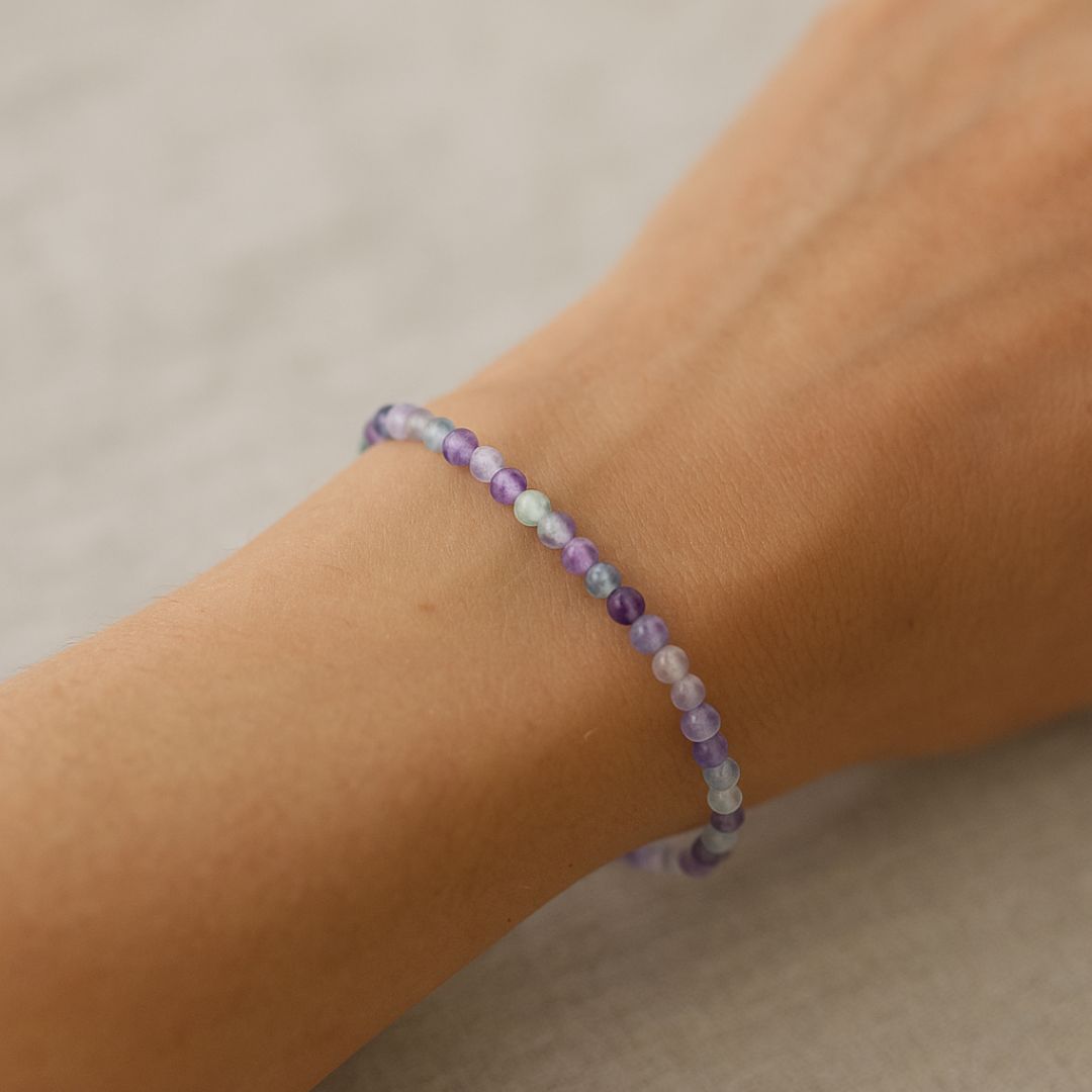 Bracelet facetté en Fluorine