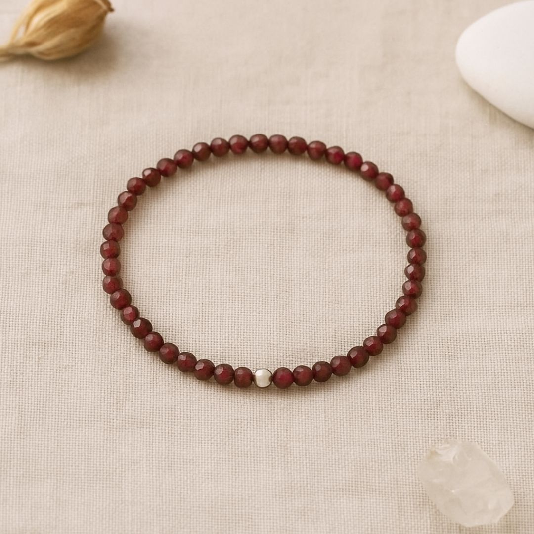 Bracelet facetté en Grenat