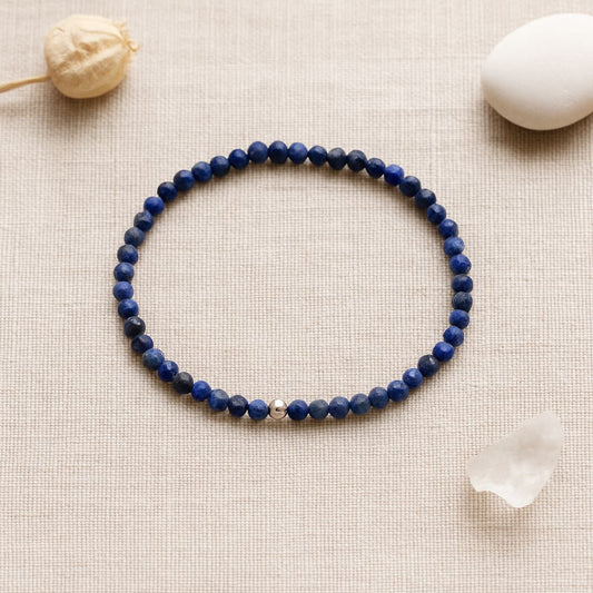 Bracelet facetté en Lapis lazuli