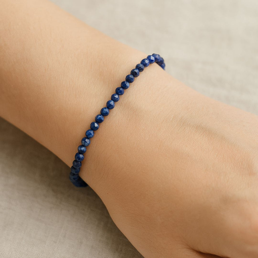 Bracelet facetté en Lapis lazuli