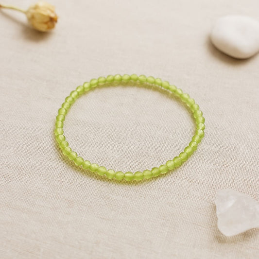 Bracelet facetté en Peridot