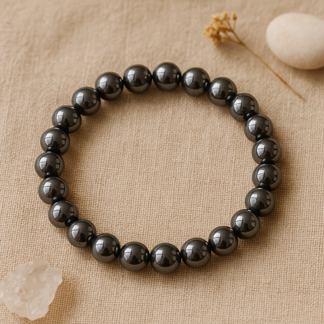Bracelet en perles d'Hématite