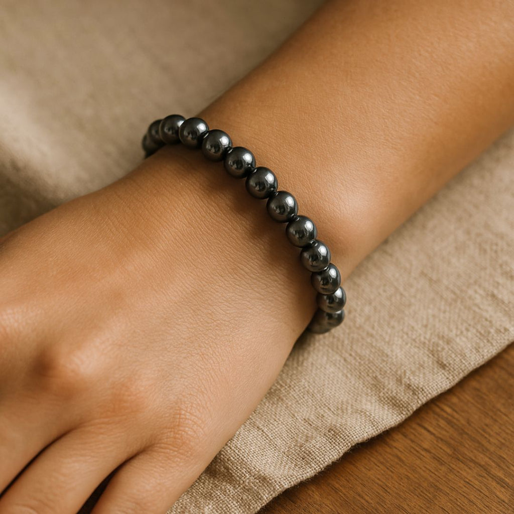 Bracelet en perles d'Hématite